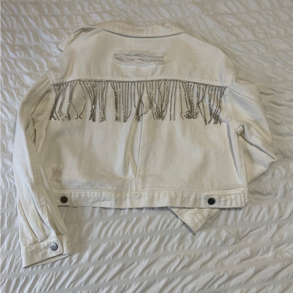 White denim jacket